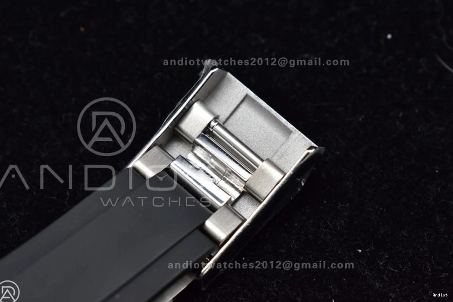 Strap 1:1 904L Dial Clean V2 Silver Edition on Case SA4130 Rubber Best Black Daytona SS 116519 0427